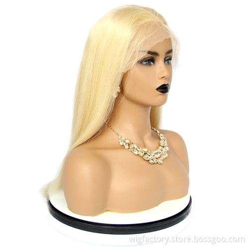 drop shipping blonde human hair lace front wig, ombre colored human hair wigs, straight blonde brazilian human hair